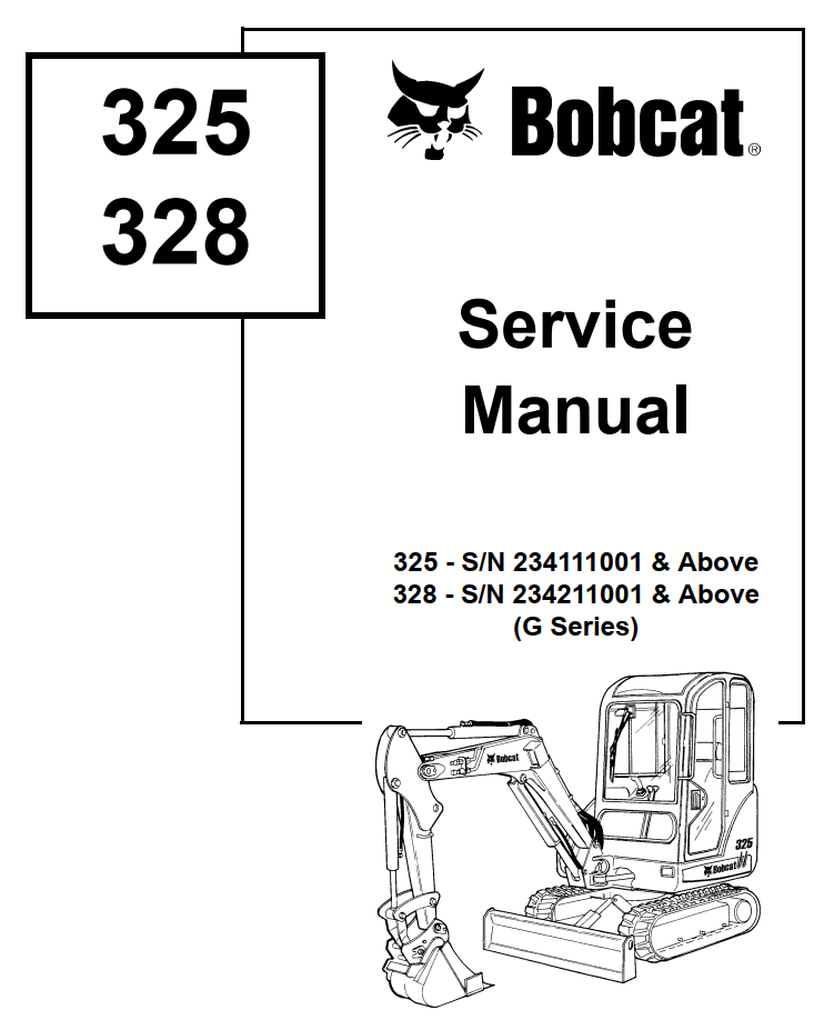 BOBCAT G SERIES 325 328 COMPACT EXCAVATOR