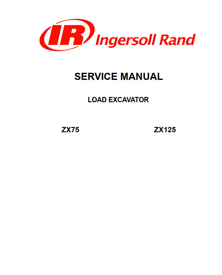 BOBCAT INGERSOLL RAND ZX75 ZX125 CRAWLER EXCAVATOR