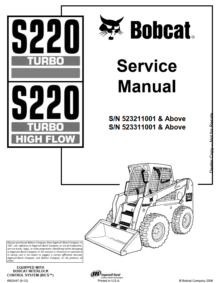 BOBCAT S220 TURBO, S220 TURBO HF LOADER