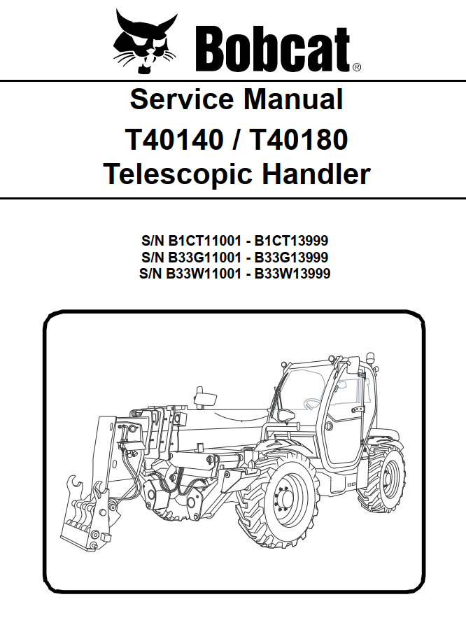 BOBCAT T40140 T40180 TELESCOPIC HANDLER