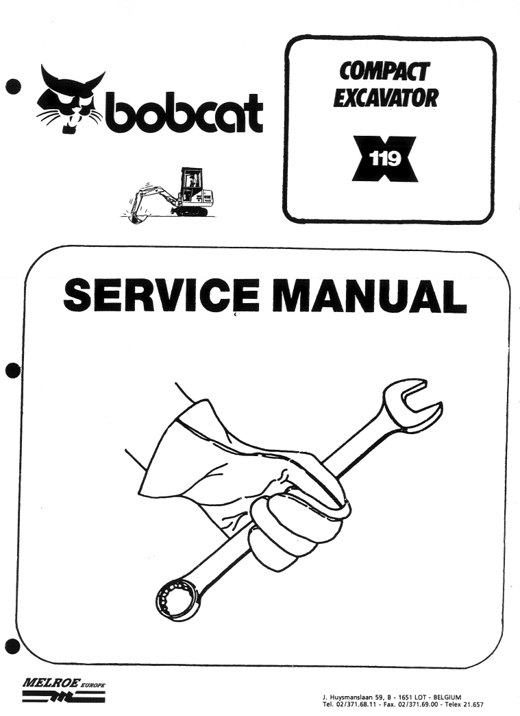 BOBCAT X 119 COMPACT MINI EXCAVATOR