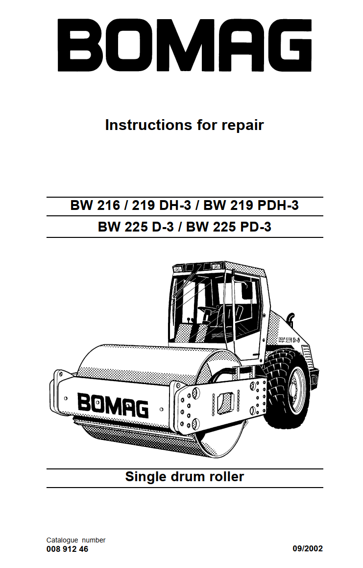 BOMAG BW 216 219 225 DRUM ROLLER