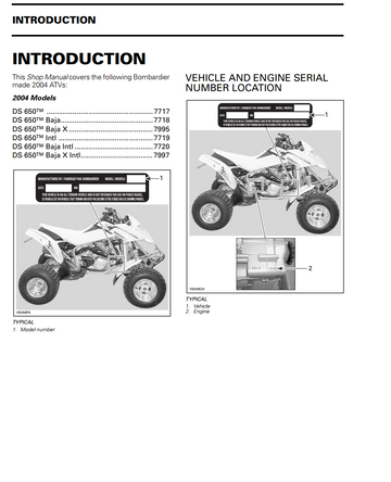 BOMBARDIER DS650, DS650 BAJA X ATV