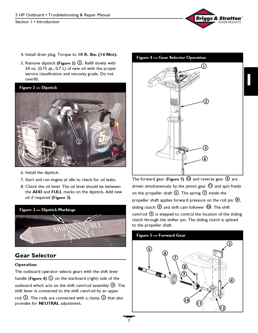 BRIGGS & STRATTON 5 HP OUTBOARD