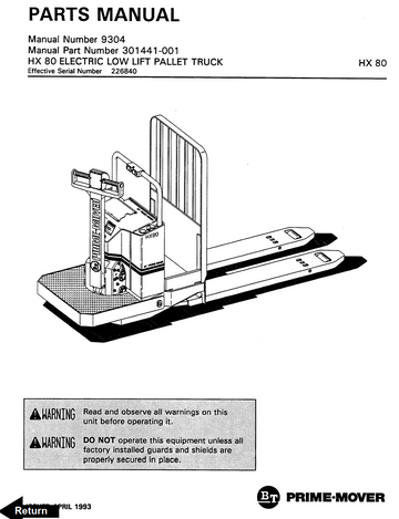 BT PRIME HX80 LOW LIFT FORKLIFT