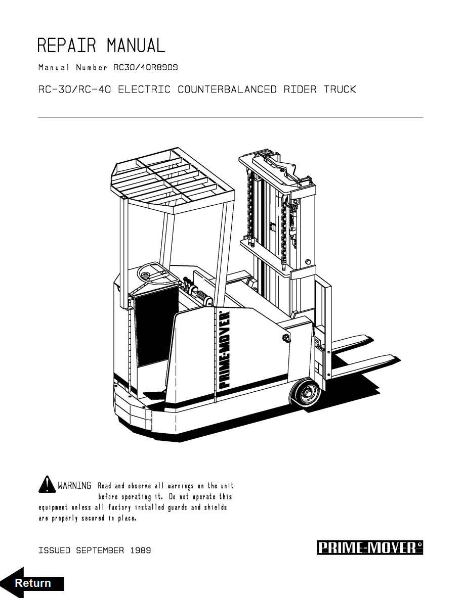 BT RC20 RC25 RC30 RC40 ELECTRIC PALLET TRUCK