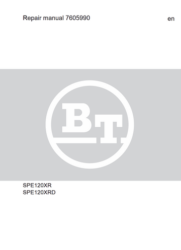 BT TOYOTA SPE120XR SPE120XRD PALLET STACKER