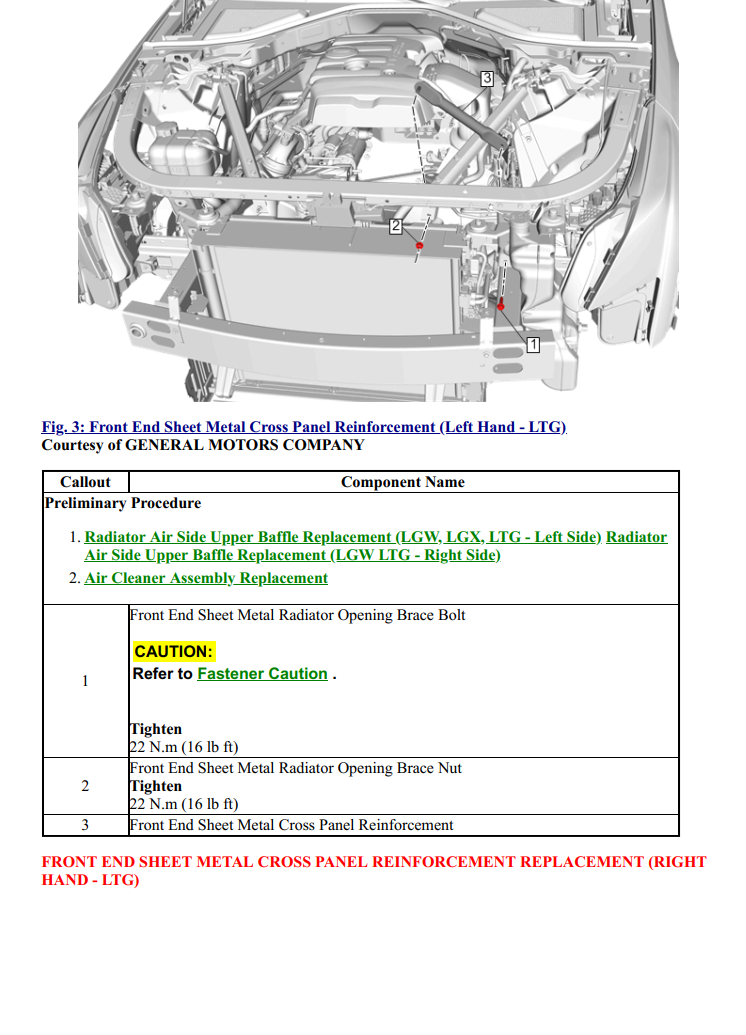 CADILLAC CT6 2.0L 3.0L 3.6L 2016-2019