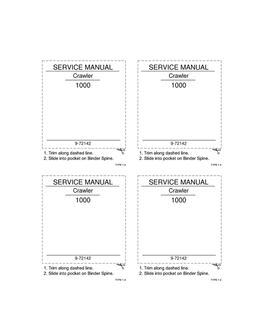 CASE 1000 CRAWLER DOZER LOADER FACTORY WORKSHOP SERVICE REPAIR MANUAL