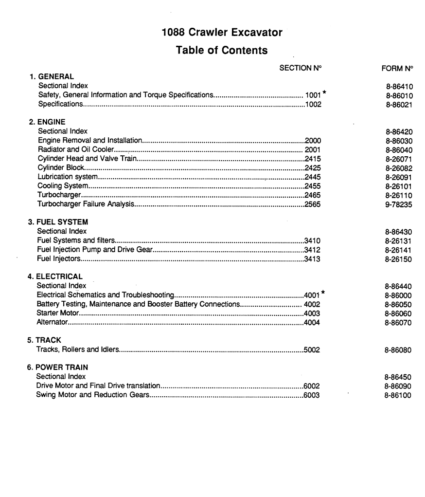 CASE 1088 CRAWLER EXCAVATOR