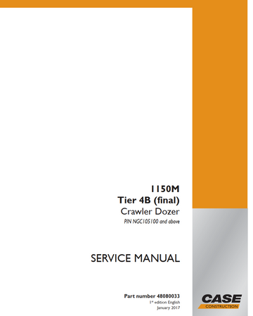 CASE 1150M TIER 4B CRAWLER DOZER