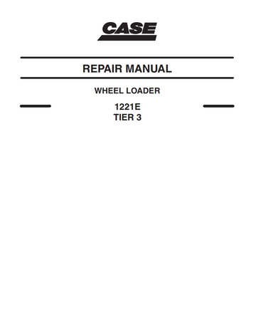 CASE 1221E TIER 3 WHEEL LOADER TRACTOR