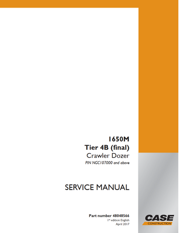 CASE 1650M TIER 4B CRAWLER DOZER