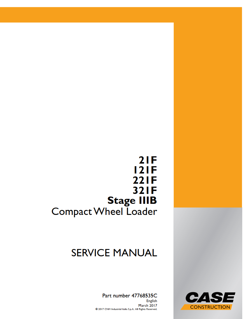 CASE 21F 121F 221F 321F STAGE IIIB COMPACT WHEEL LOADER