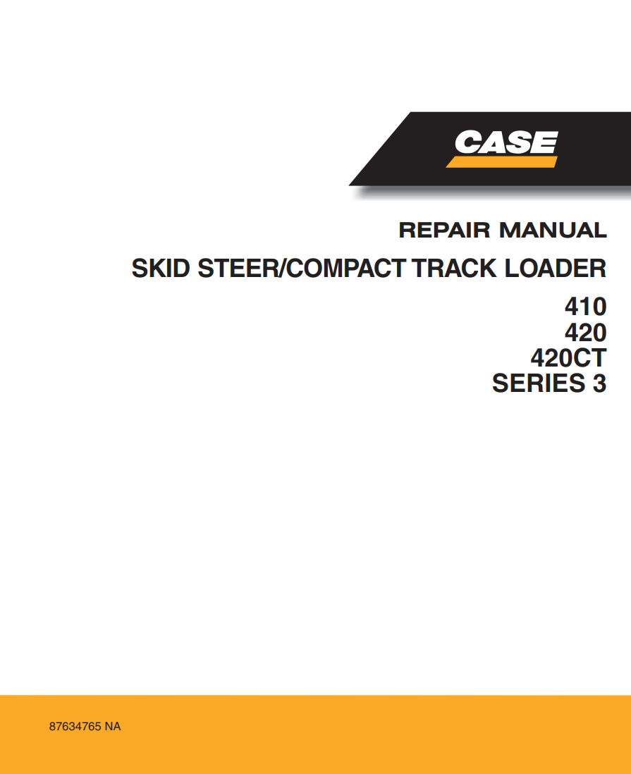 CASE 410 420 SKID STEER, 420CT COMPACT LOADER SERIES 3