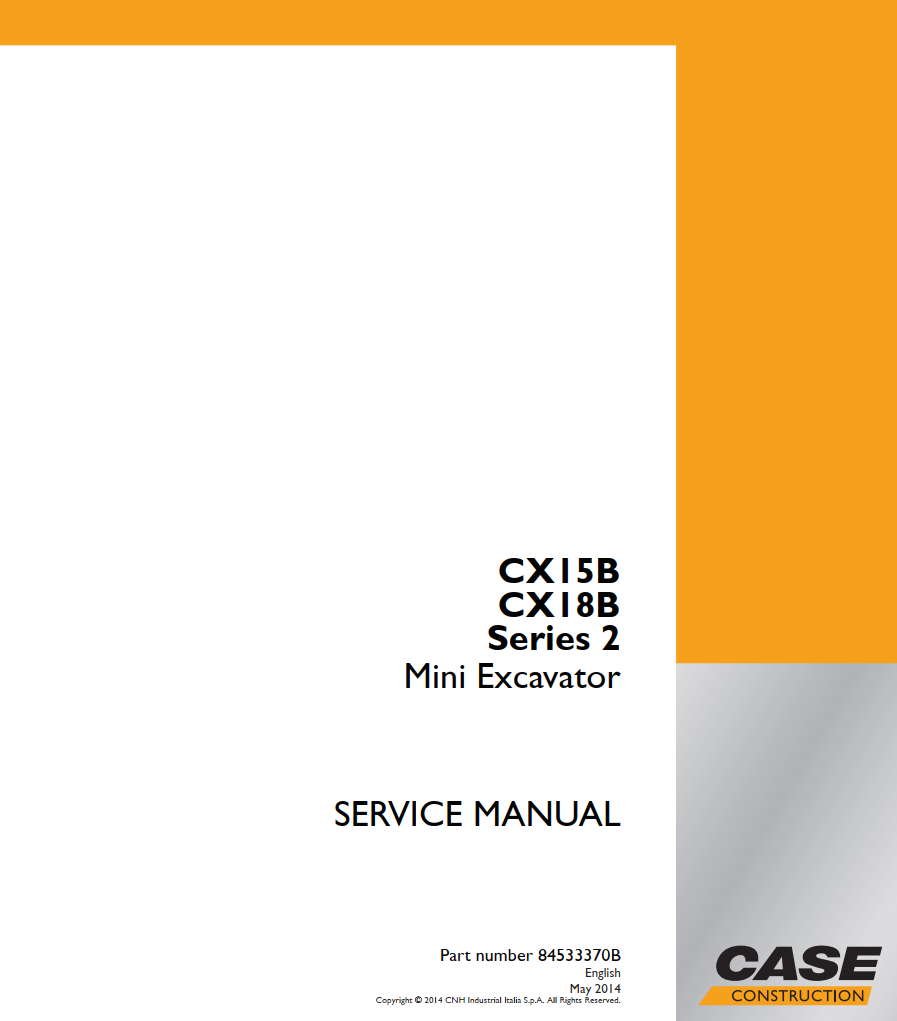 CASE CX15B CX18B SERIES 2 MINI HYDRAULIC EXCAVATOR