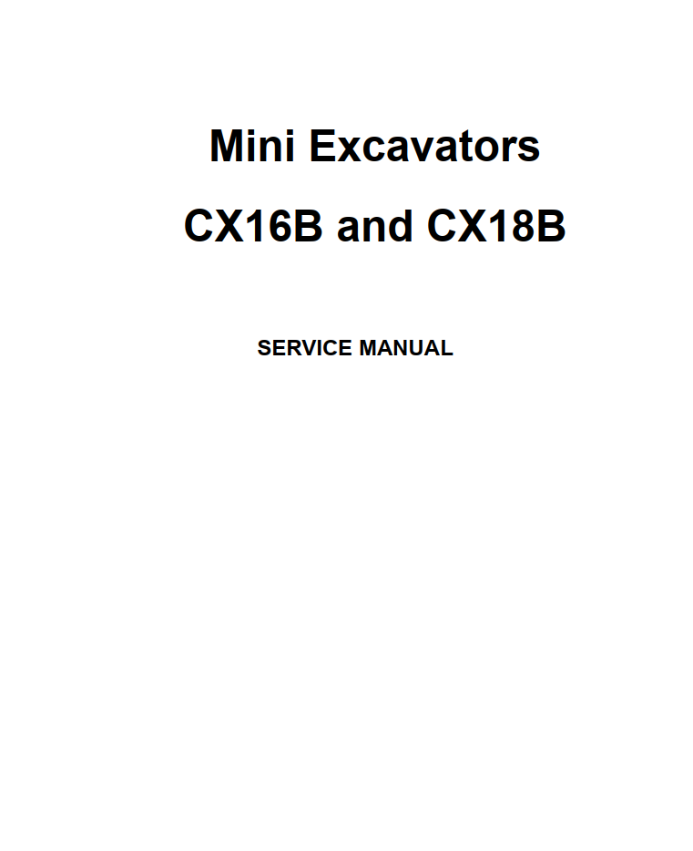CASE CX16B CX18B MINI HYDRAULIC EXCAVATOR