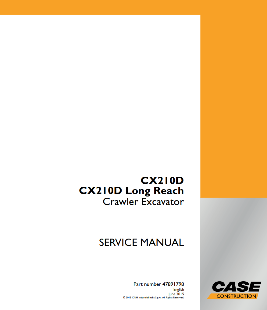 CASE CX210D, CX210D LONG REACH CRAWLER EXCAVATOR