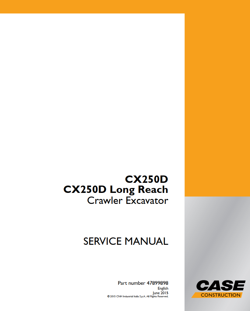 CASE CX250D, CX250D LONG REACH CRAWLER EXCAVATOR