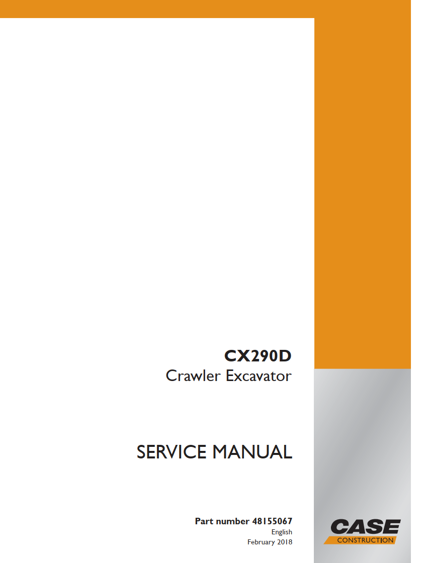 CASE CX290D CRAWLER EXCAVATOR