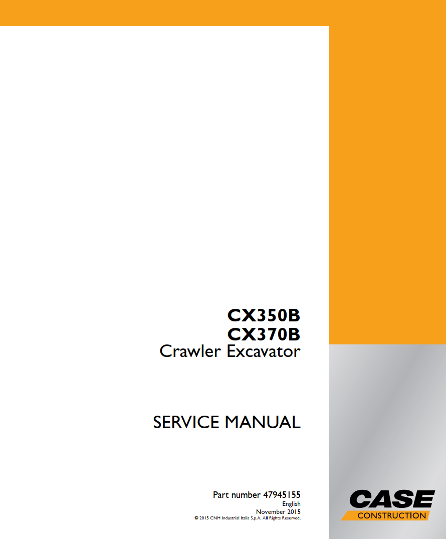 CASE CX350B CX370B CRAWLER EXCAVATOR