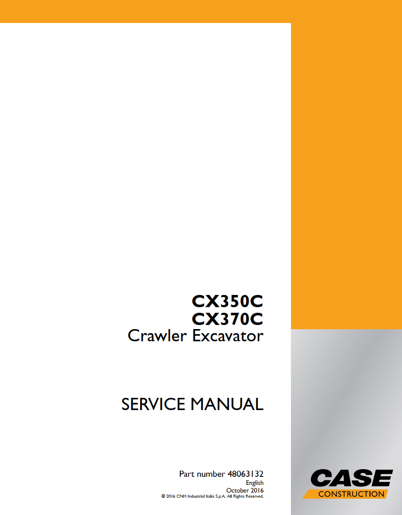 CASE CX350C, CX370C LC TIER 3 CRAWLER EXCAVATOR
