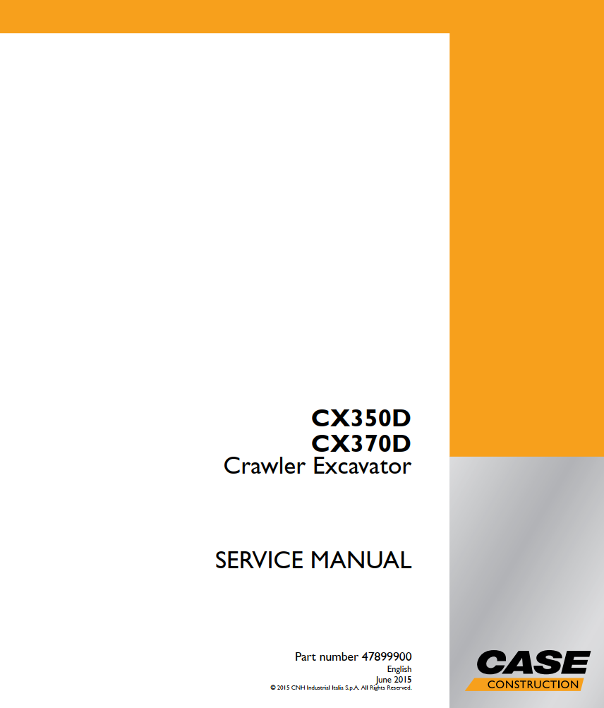 CASE CX350D, CX370D LC NLC TIER 4 EXCAVATOR