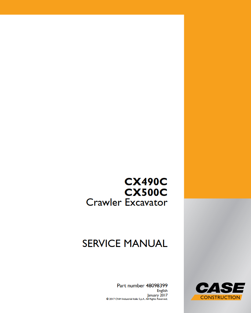 CASE CX490C CX500C TIER III EXCAVATOR