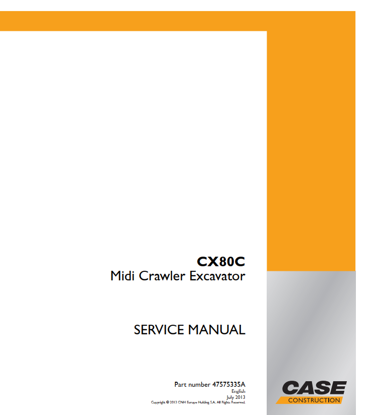 CASE CX80C MIDI CRAWLER EXCAVATOR