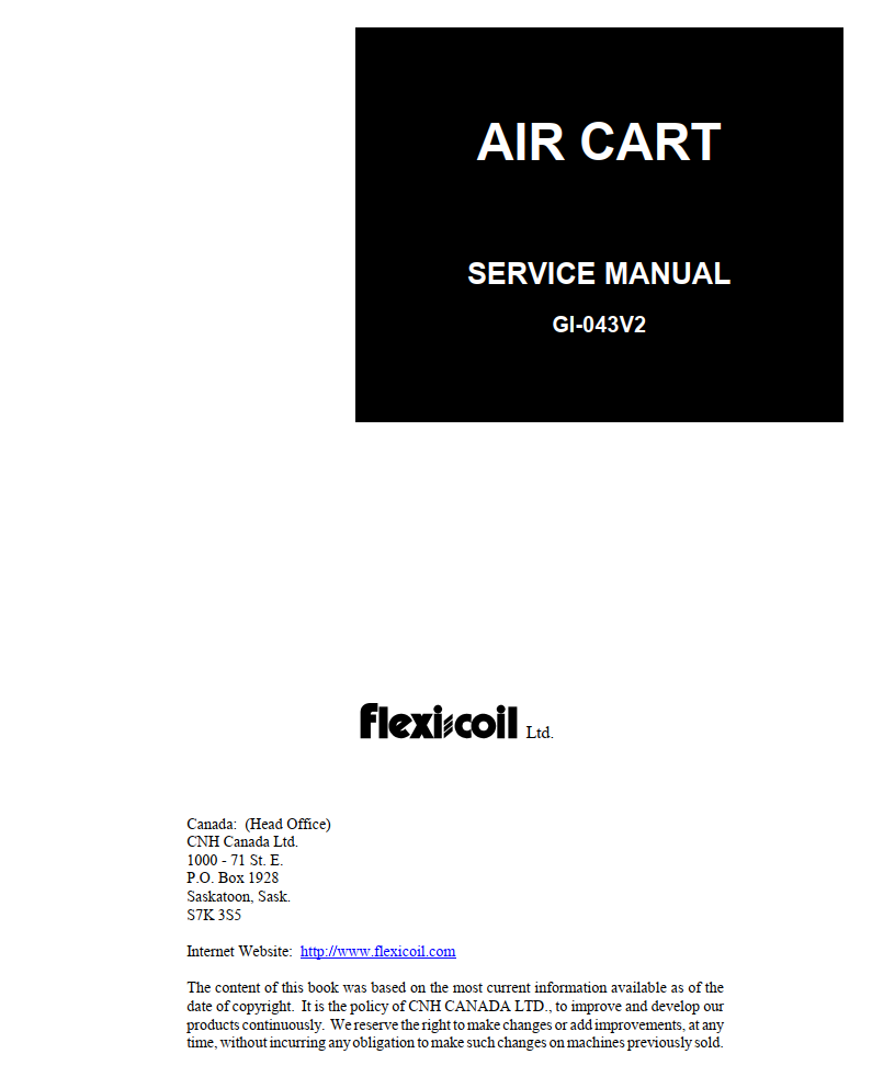 CASE FLEXICOIL 30 SERIES 1330 AIR CART GI-043V2