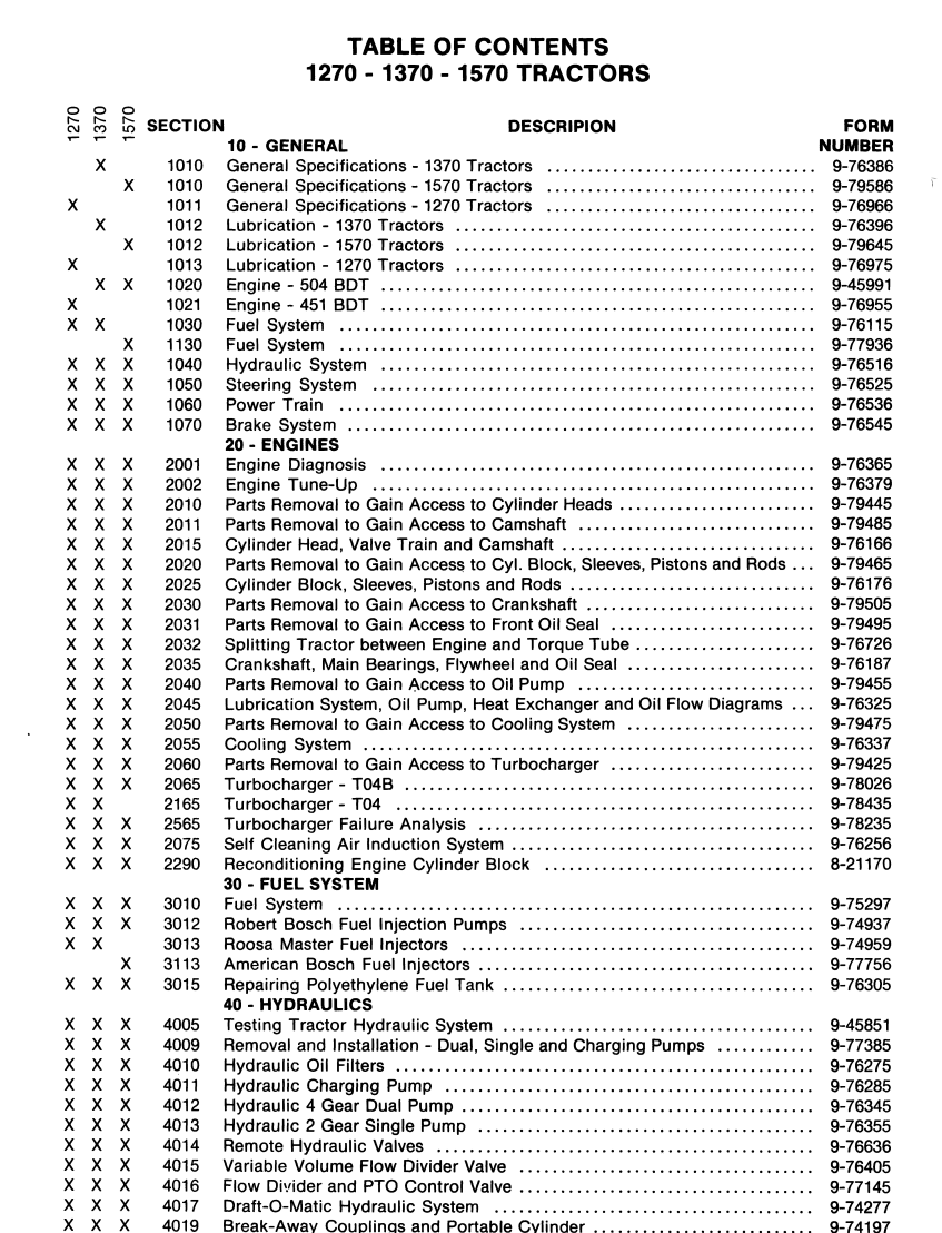 CASE IH 1270 1370 1570 TRACTOR