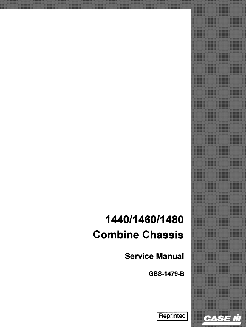 CASE IH 1440 1460 1480 COMBINE CHASSIS