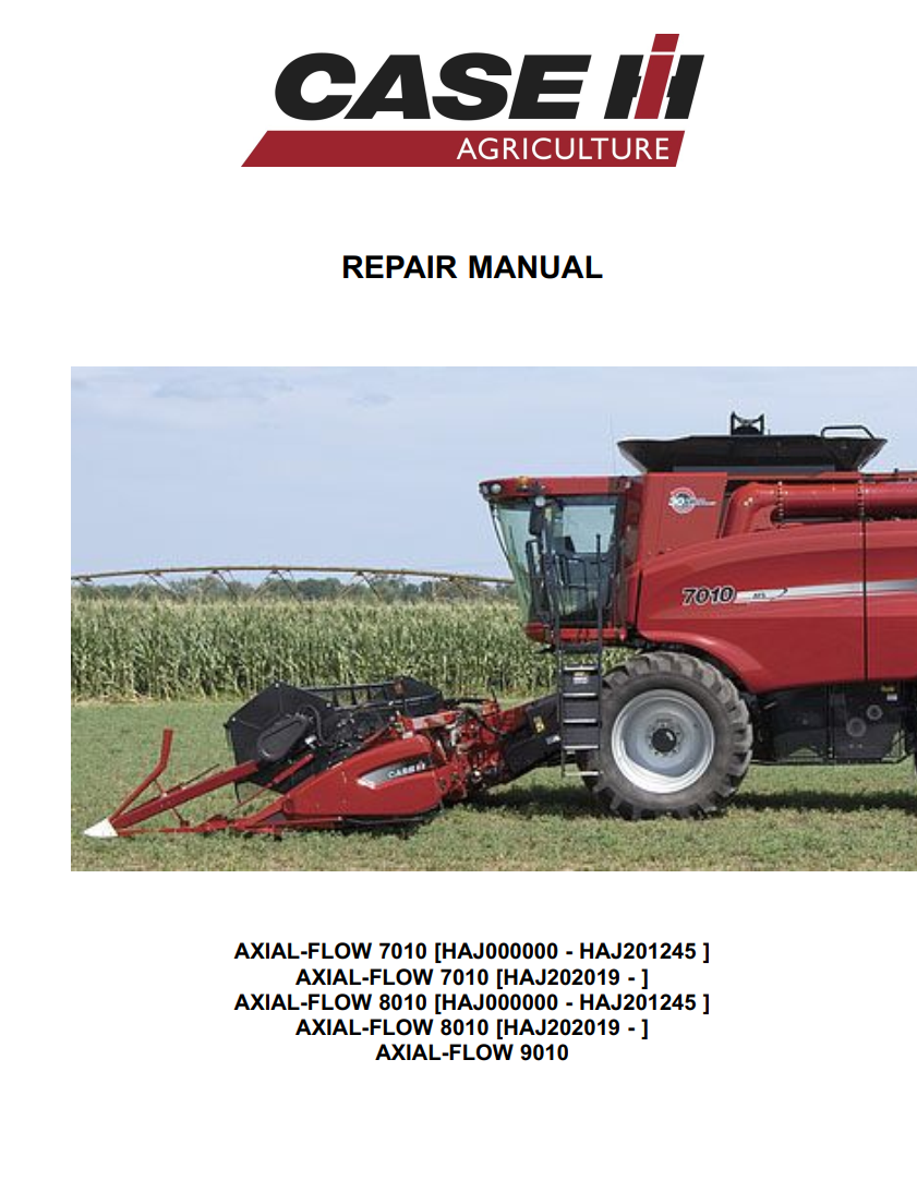 CASE IH 20 SERIES AFX 7120 8120 9120 AXIAL FLOW HARVESTER