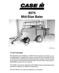 CASE IH 8575 BALER, ACCUMULATOR OPERATOR MANUAL