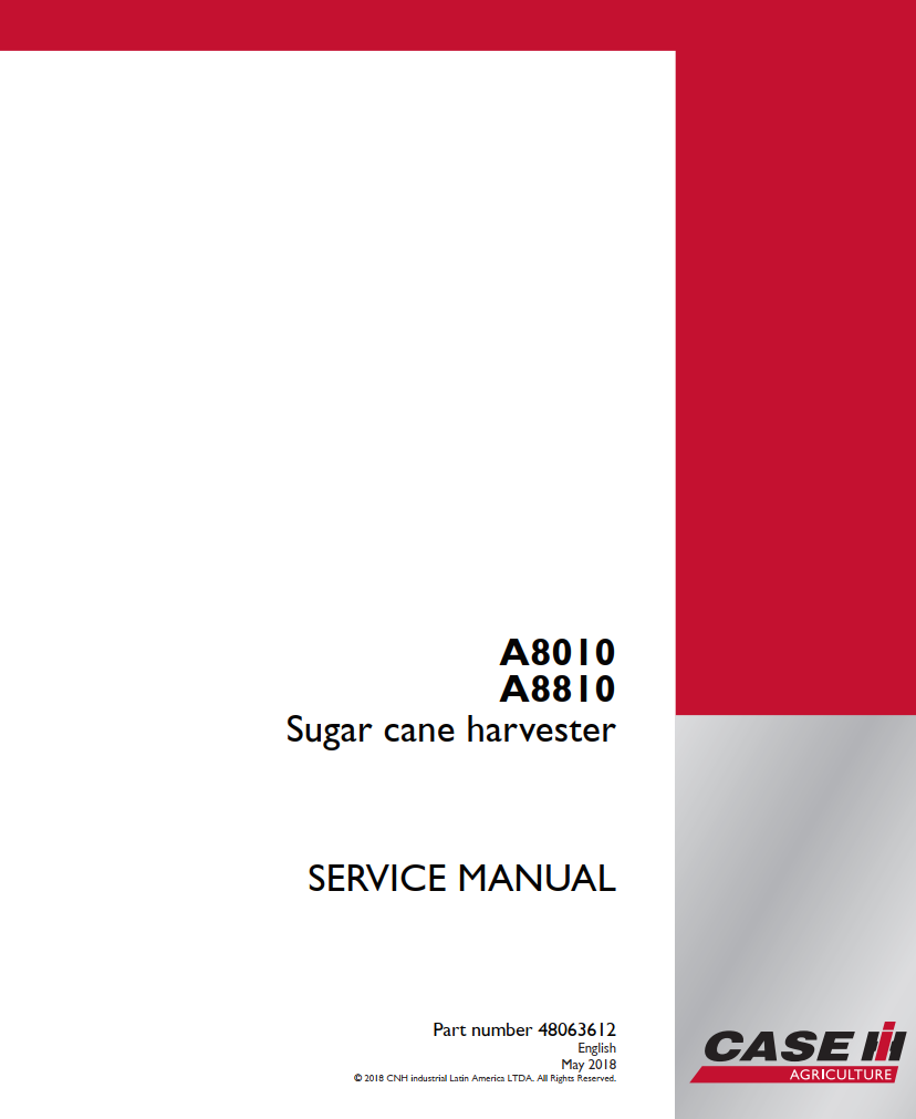 CASE IH A8010 A8810 SUGAR CANE HARVESTER