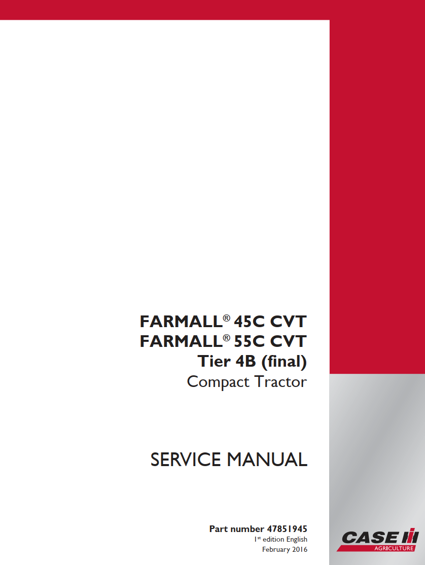CASE IH FARMALL 45C 55C CVT TIER 4B TRACTOR