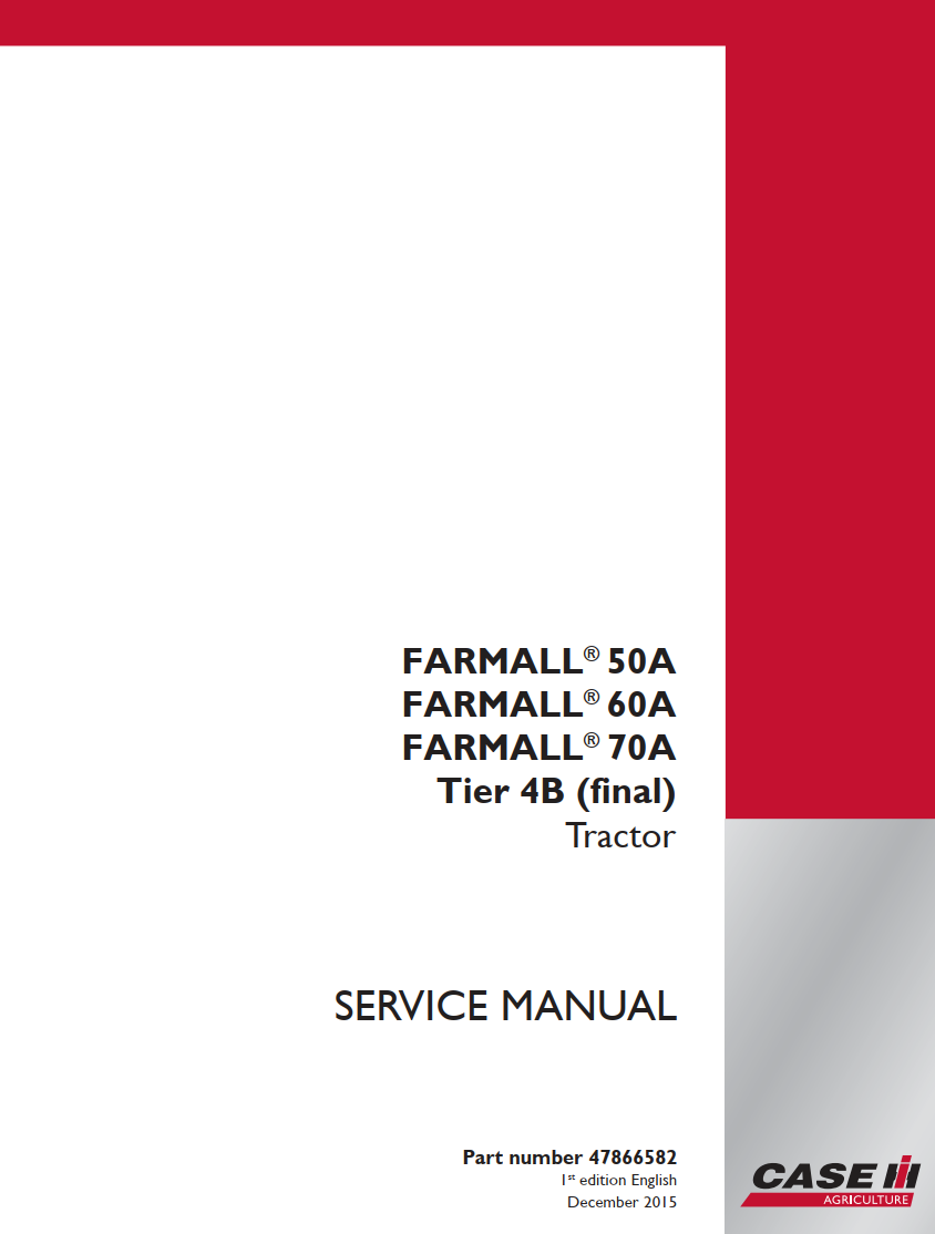 CASE IH FARMALL 50A 60A 70A TIER 4B TRACTOR