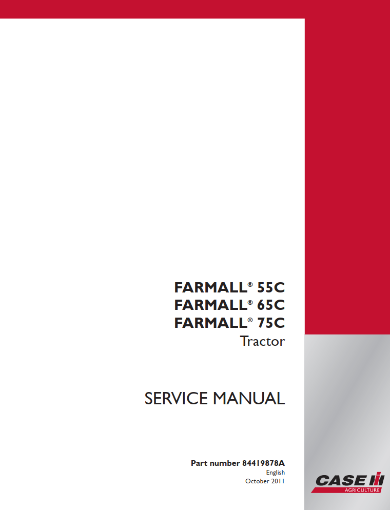 CASE IH FARMALL 55C 65C 75C TRACTOR