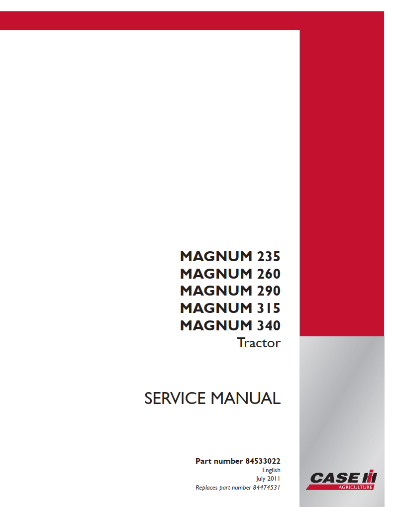 CASE IH MAGNUM 235 260 290 315 340 TRACTOR