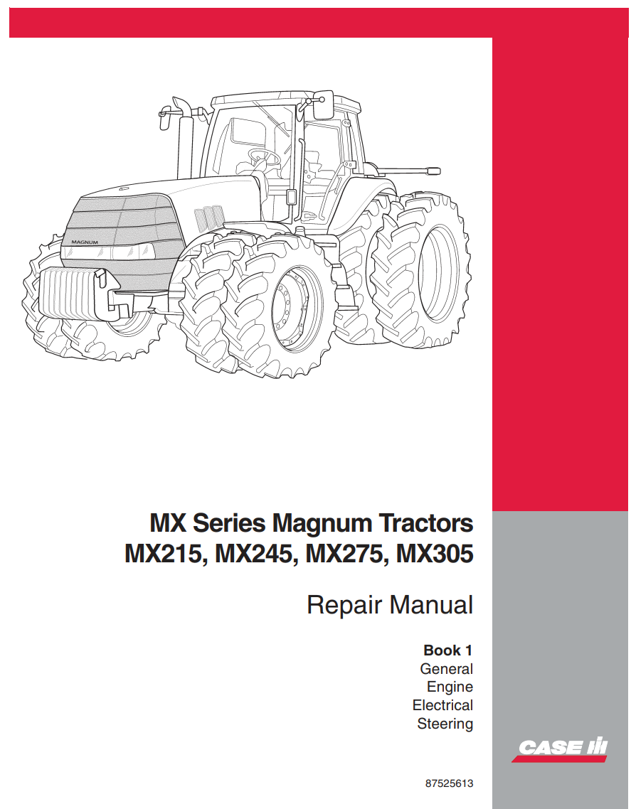 CASE IH MX SERIES MAGNUM MX215 MX245 MX275 MX305 TRACTOR