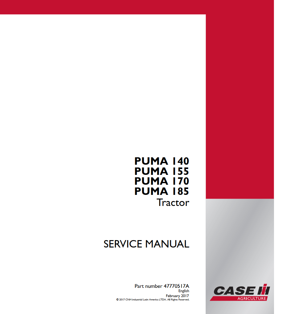 CASE IH PUMA 140 155 170 185 TRACTOR
