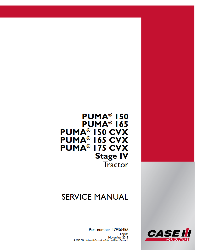 CASE IH PUMA 150 165 AND 150 165 175 CVX STAGE IV TRACTOR