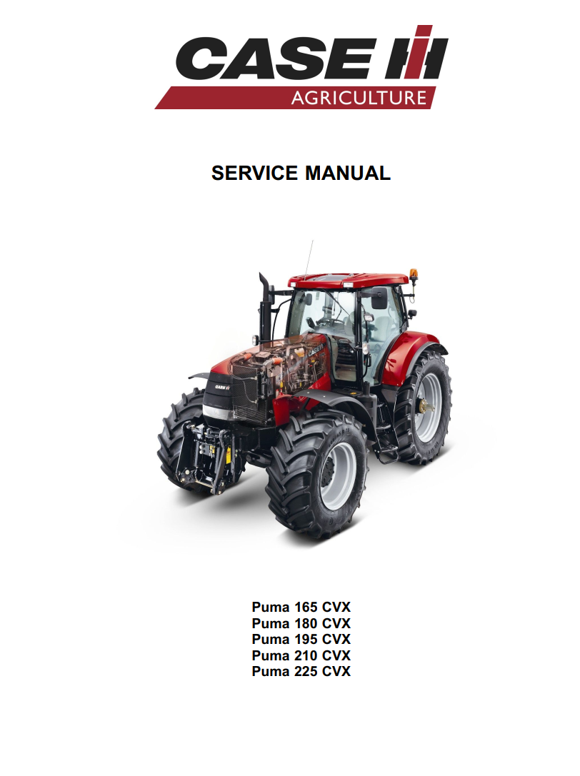 CASE IH TRACTOR PUMA 165 180 195 210 225