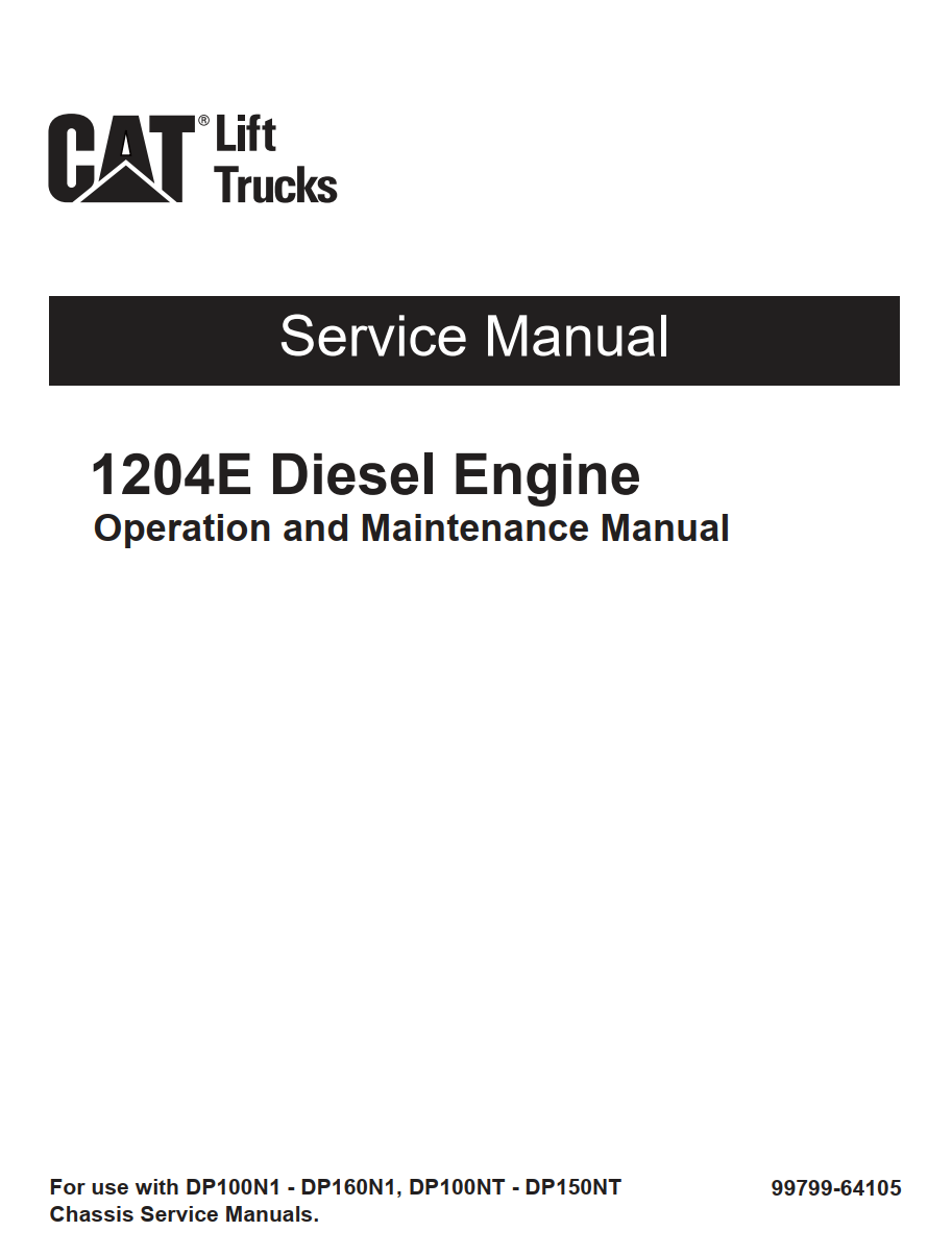 CATERPILLAR CAT 1204E DIESEL ENGINE OPERATION AND MAINTENANCE MANUAL