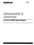 CATERPILLAR CAT 2.5L XD3P DIESEL ENGINE DISASSEMBLY