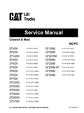 CATERPILLAR CAT 2P5000 2P6000 2P7000 2PD7000 FORKLIFT