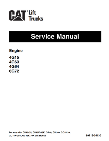 CATERPILLAR CAT 4G15 4G63 4G64 6G72 LPG PETROL ENGINE