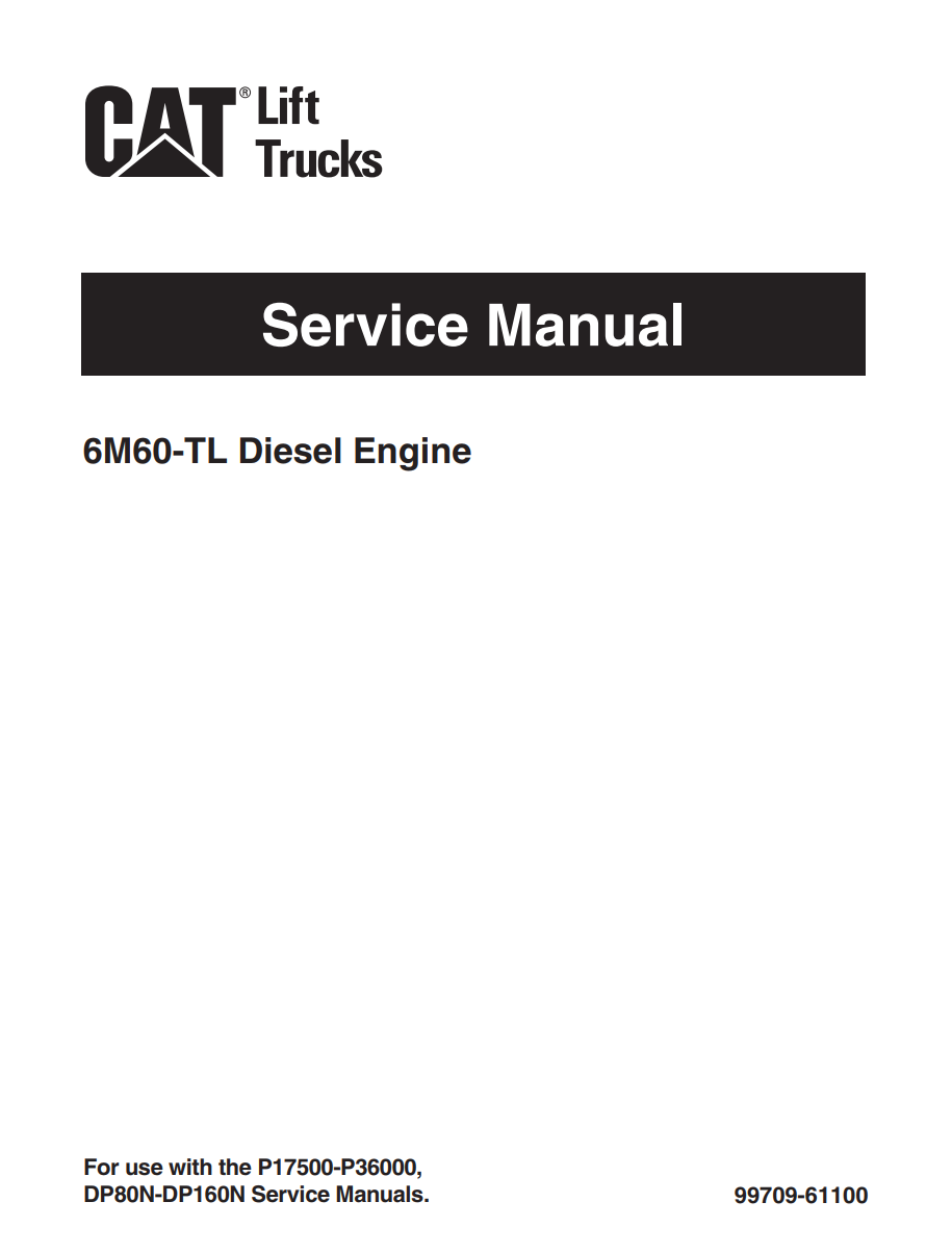CATERPILLAR CAT 6D16 6M60-TL INDUSTRIAL DIESEL ENGINE SERVICE MANUAL