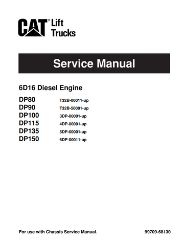 CATERPILLAR CAT 6D16 AND 6M60-TL INDUSTRIAL DIESEL ENGINE