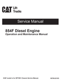 CATERPILLAR CAT 854F DIESEL ENGINE OPERATION AND MAINTENANCE MANUAL